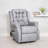 Mitcham Zinc Fabric Rise and Recliner Chair - Pendle Village Furniture