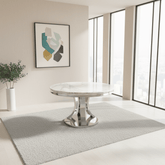 Mitzi Round Brown Marble Top Dining Table