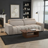 Molvena Luxe beige electric sofabed 3 seater with modern design.