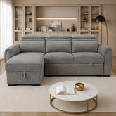 Built-in ottoman storage compartment for added practicality.