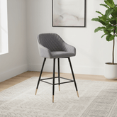 Monroe Brushed Velvet Grey Bar Stools – Set of 2