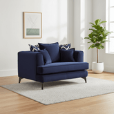 Monterrey Regent Plush Velvet Scatter Back Love Chair