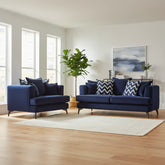 Monterrey Regent Plush Velvet Scatter Back Love Chair - Pendle Village Furniture