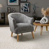 Munich Flax Effect Grey Armchair - Pendle Village Furniture