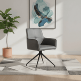 Nixon Grey Swivel Arm Dining Chair