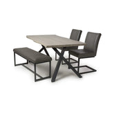 Narvik 1.6m Table & 2 Archer Chairs & Bench Set - Pendle Village Furniture