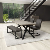 Narvik 1.6m Table & 2 Archer Chairs & Bench Set - Pendle Village Furniture