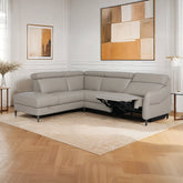 Nate Corner Electric Recliner in Stone - Pendle Village Furniture
