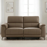 Neo Prestige leather 2 seater power recliner sofa with USB-C charging.
