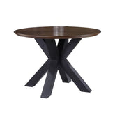 Nevada 1.1M Round Mindi Wood Dining Table with Plain Top - Pendle Village Furniture