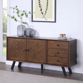 Nevada Mindi Wood Large 2 Door 3 Drawer Sideboard - Pendle Village Furniture