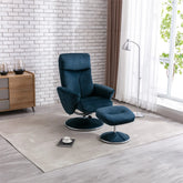 Nice Fabric Swivel Recliner Chair and Footstool - Pendle Village Furniture
