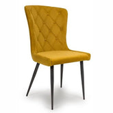 Noaria Mustard Velvet Set of 4 Dining Chairs - Pendle Village Furniture