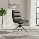 Nobel Black Set of 4 Swivel Dining Chairs