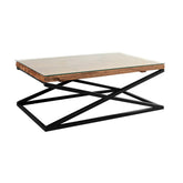 Noir Railway Sleeper Wood Coffee Table - Pendle Village Furniture