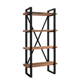 Noir Railway Sleeper Wood Shelf Unit - Pendle Village Furniture