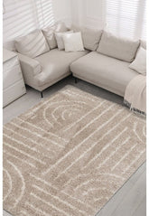 Nomadic Voyage natural rug with soft plush texture and cozy feel.