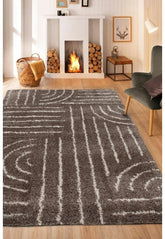 Nomadic Voyage taupe rug with soft texture and modern style.