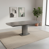 Oliver Matte Grey Ceramic Swivel Extending Dining Table
