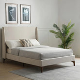 Opulent - Upholstered Bed with Walnut Legs - Pendle Village Furniture