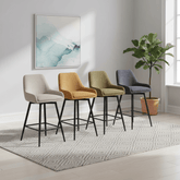 Oscar Fabric Upholstered Counter Stools – Pair