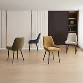 Oscar Fabric Upholstered Set of 4 Dining Chairs - Pendle Village Furniture