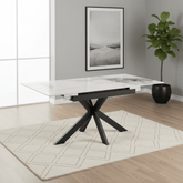Oslo 1.4M-1.8M White Ceramic Extending Dining Table