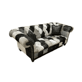 Oswald & Pablo Hereford Patchwork Velvet Chesterfield Sofa - Pendle Village Furniture