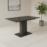 Pavoni 140-180cm Matte Black Ceramic Auto-Rise Extending Dining Table
