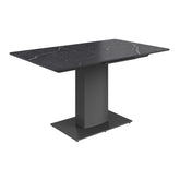 Pavoni Matte Black Sintered Stone Ceramic Extending Dining Table