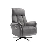 Paddington Grey Dual Motor Swivel Recliner Chair - Pendle Village Furniture