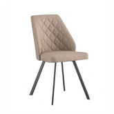 Palermo Taupe Leather Set Of 4 Dining Chairs - Pendle Village Furniture