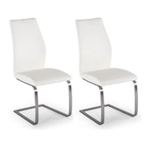 Set of 4 Panama White Premium Faux Leather Dining Chairs - Pendle Village Furniture