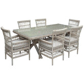 Preston 6 - Seater Outdoor Dining Table Set - Pendle Village Furniture