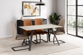 Quinlan 160cm Taupe Sintered Stone Dining Table Set - Pendle Village Furniture