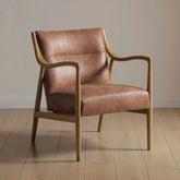 Quinn Tan Vintage Leather Accent Chair