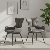 Set of 4 Westin Grey Swivel Dining Chairs