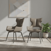 Westin Taupe Swivel Dining Chairs Set of 4