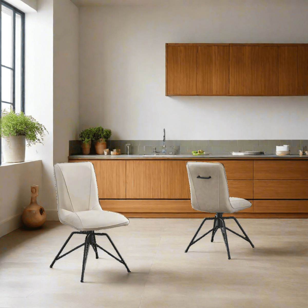 Arachnos Swivel Dining Chairs, Set of 4 - Pendle Village Furniture