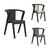 Prime Black Oak Wood and Fabric Dining Chairs – Set of 4 - Pendle Village Furniture