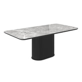 Blakely High Gloss Light Grey Marble Effect Ceramic Coffee Table - Pendle Village Furniture