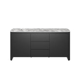 Blakely 2 Door 3 Drawer Sideboard with Light Grey Ceramic Top - Pendle Village Furniture