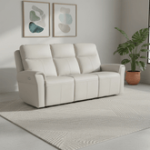 Dylan Stone Leather 3 Seater Power Recliner Sofa