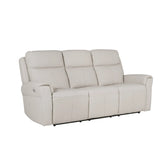 Dylan Stone Leather 3 Seater Power Recliner Sofa - Pendle Village Furniture