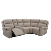 Dylan Fabric Corner Modular Power Recliner Sofa With Console - Pendle Village Furniture