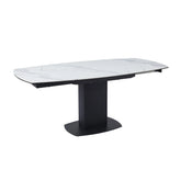 Ramada Swivel Extension Dining Table with White Ceramic Top - Pendle Village Furniture