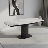 Ramada Swivel Extension Dining Table with White Ceramic Top