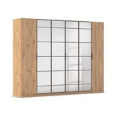 Ashworth Artisan Oak 6 Door Hinged Wardrobe - W271cm - Pendle Village Furniture