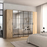 Ashworth Artisan Oak 6 Door Hinged Wardrobe - W271cm - Pendle Village Furniture