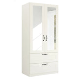 Rauch Cottage 91cm White 2 Door Wardrobe with Drawers - Pendle Village Furniture